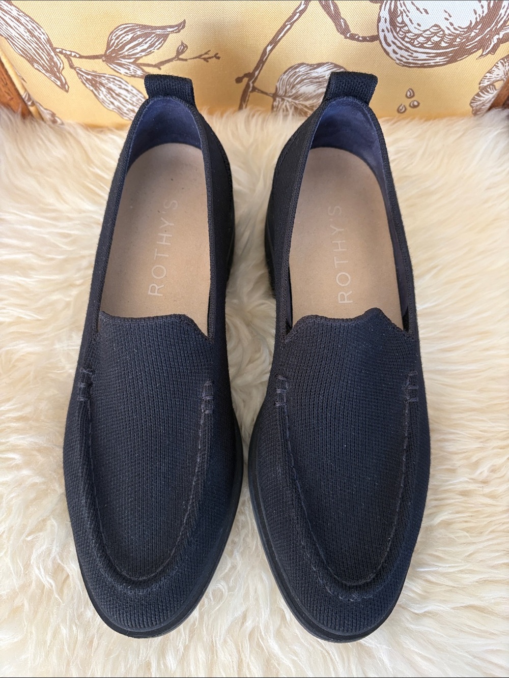 Rothy's Black Knit Men's Slip-On Loafers